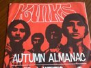 THE KINKS david watts / autumn almanac RARE EXPORT ONLY DANISH PS UK RECORD 45