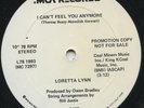 Rare Country 78- Loretta Lynn- I Can't Feel You Anymore- MCA - Promo- VINYL - M-