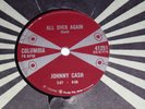 JOHNNY CASH ALL OVER AGAIN 78 RPM ON COLUMBIA 1958