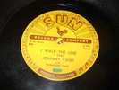 I Walk The Line / Get Rhythm  Sun 78 Record By Johnny Cash  V+/V++