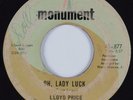 Northern Soul 45 LLOYD PRICE Oh, Lady Luck MONUMENT HEAR