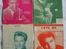 Four Elvis Presley Sheet Music, Love Me, Love Me Tender, Angel and Too Much
