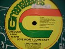 LEROY SIBBLES - LOVE WON'T COME EASY / JACOB MILLER - KEEP ON KNOCKING *RARE 12