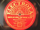 3x 78rpm ADOLF BUSCH violin solo BACH SONATA No.4