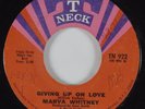 Funk/Deep Soul 45 MARVA WHITNEY Giving Up On Love T-NECK HEAR