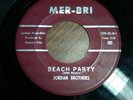 Rare Pa Teen group vocal 45 The Jordan Brothers on Mer-Bri Beach Party