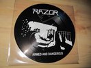 RAZOR Armed and Dangerous picture disc record LP SLAUGHTER SACRIFICE SLAYER