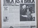 JETHRO TULL. THICK AS A BRICK. ORIG UK LP. NEWSPAPER SLEEVE. EX+. PROG ROCK