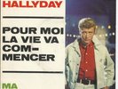 JOHNNY HALLYDAY POCHETTE ALLEMANDE SEULE PHILIPS EX EX SUPERBE pour moi la vie