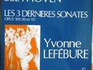 YVONNE LEFEBURE/BEETHOVEN FRENCH LP FY 051