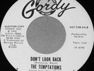 THE TEMPTATIONS DON'T LOOK BACK UNPLAYED 1960's GORDY RECORDS WLP PROMO DJ 45
