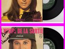 2 x 45 T EP SHEILA Vraies Dédicaces Autographes  ADIOS AMOR & HEURE DE LA SORTIE