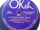 1906 LONDON FIRST ODEON John McCormack IRISH REBEL SONG A NATION ONCE AGAIN 78
