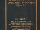 Fritz Kreisler Beethoven Concerto D Major Memorial Edition 78 set