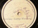 Autographed test pressing, Sons of the Pioneers   78 rpm