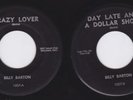 BILLY BARTON 45 Crazy Lover NO LABEL NAME 1007  ROCKABILLY VG
