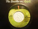 The Beatles Hey Jude 45 with rare thumb tab Apple sleeve
