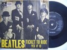 BEATLES 7 PS Ticket To Ride Yes It is Sweden 45 R 5265 rare unique SWEDISH cover
