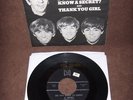 The Beatles. Do You Want To Know A Secret?/Thank You Girl. 45rpm w PS on Vee-Jay