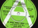 Green & White Motown Demo - David Ruffin - TMG 689 - My Whole World Ended - Rare