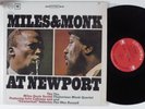 MILES DAVIS/THELONIOUS MONK Miles & Monk at Newport COLUMBIA LP Stereo 2-eye NM