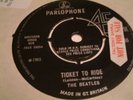 THE BEATLES ticket to ride UK PARLOPHONE DEMO EX+