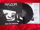 Razor Armed and Dangerous RARE CANADIAN METAL MONSTER VINYL LP Private Press