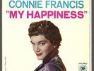 CONNIE FRANCIS   MY HAPPINESS   MGM EP # 1655 HARD COVER PICTURE SLEEVE + 45