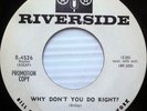 MARC MURPHY promo 45 Why Don't You Do Right? RIVERSIDE