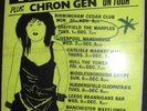 VICE SQUAD + CHRON GEN 1981 TOUR POSTER, ORIGINAL 1981 PROMO GIG FLYER,PUNK KBD