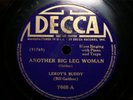 Decca 7668 Bill Gaither as Leroy's Buddy Another Big Leg Lazy Woman Blues 78 E-