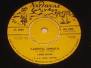 LORD RIGBY - CARNIVAL JAMAICA b/w MUSIC TEACHER  1964 National Calypso ex - cond
