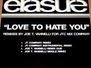 ERASURE Love to Hate you JT Company Remix Promo only 12