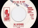THE BOYFRIENDS 45 Lets Fall In Love KAPP 569 PROMOTIONAL SUPER RARE DOO WOP