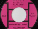 JOE ANDERSON: How Long Will It Last / So Glad (rare soul vinyl 45)
