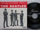 BEATLES 45 SHE LOVES YOU 1964 ps SWAN no skips GEORGE MARTIN A side CREDIT S4152