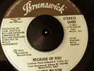 Jackie Wilson WLP PROMO 45 Because of You/mono NM- HEAR* BRUNSWICK NORTHERN SOUL