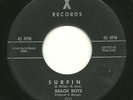 RARE Surf BEACH BOYS Surfin 45 on X Label