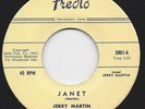 JERRY MARTIN & SOUNDS   JANET   FREDLO # 5901 RARE IOWA ROCKABILLY NM 45 LISTEN