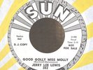 Rockabilly 45-Jerry Lee Lewis-Good Golly Miss Molly-Sun 382-PROMO-VG++ NICE