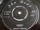DERRICK HARRIOTT - MONKEY SKA / DERRICK  ska beat  7in listen