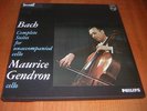 DELUXE PHILIPS HIFI - STEREO / BACH  suites  for cello   MAURICE  GENDRON  MINT