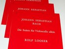 BACH - 6 Cello Suites - ROLF LOOSER - 3LP - VDE - perfect unplayed *NEARMINT*
