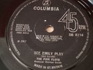 PINK FLOYD See Emily Play / Scarecrow 1967 1st Press COLUMBIA 7