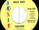 WILLIE WEST Fairchild NOLA FUNK PROMO 45 on JOSIE 1019 STRONG VG+