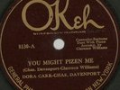 You Might Pizen Me, Charles Cow Cow Davenport, Dora Carr, Okeh 8130 78 rpm