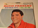 elvis presley 45 white label promo rca 447-0605 heartbreak hotel - super clean