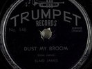 Hear Blues 78rpm ELMO JAMES Dust My Broom/ Catfish Blues TRUMPET 146
