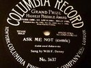 Black & Silver Columbia 3637 Will F. Denny-Ask Me Not (1907) nice