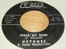 RARE 60'S DOO WOP B/W NORTHERN SOUL 45 THE UPTONES WEAR MY RING WATTS 1080 NM